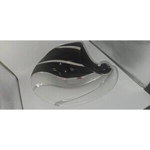 Formia Murano Art Glass Sculpture Amethyst White Swirl Modern Signed  9" Bowl